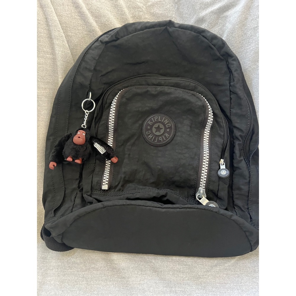 Kipling Backpack in Black Expandable Multiple Compartments